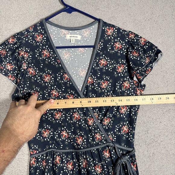 Max Studio Maxi Dress Size S Floral Empire Waist Cottage Ditsy Romantic Feminine - Picture 9 of 16